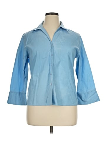 Talbots 3/4 Sleeve Button-Down Shirt (view 1)