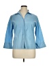 Talbots 100% Cotton Blue 3/4 Sleeve Button-Down Shirt Size XL (estimated) - photo 1