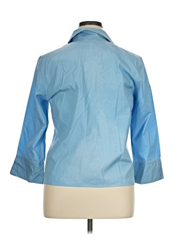 Talbots 3/4 Sleeve Button-Down Shirt (view 2)
