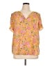DR2 100% Polyester Yellow Short Sleeve Blouse Size XL - photo 1