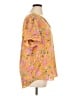 DR2 100% Polyester Yellow Short Sleeve Blouse Size XL - photo 4