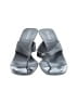 Prada Silver Black Leather Thong Sandals Size EU 38 1/2 - photo 2
