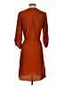H&M 100% Polyester Solid Orange Casual Dress Size 4 - photo 2