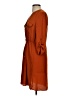H&M 100% Polyester Solid Orange Casual Dress Size 4 - photo 5