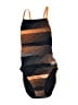 Speedo Chevron-herringbone Orange One Piece Swimsuit Size 6 - photo 1