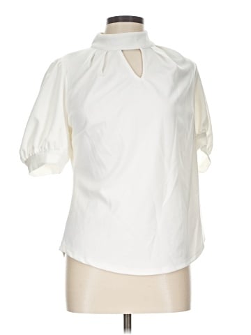 7th Avenue Design Studio New York & Company Short Sleeve Blouse (view 1)