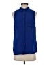 Apt. 9 Blue Sleeveless Button-Down Shirt Size S - photo 1