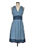 Max Studio Print Blue Casual Dress Size M - photo 1