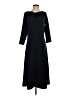 Lands' End Solid Black Casual Dress Size S - photo 1