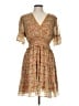 Max Studio 100% Polyester Paisley Brown Casual Dress Size L - photo 1