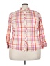 Talbots Plaid Pink Long Sleeve Button-Down Shirt Size 2X Petite - photo 1