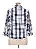 Holding Horses 100% Rayon Plaid Blue 3/4 Sleeve Button-Down Shirt Size XL - photo 2
