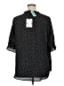 41Hawthorn 100% Polyester Polka Dots Black 3/4 Sleeve Blouse Size 1X - photo 2
