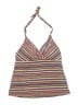Mossimo Stripes Gold Burgundy Swimsuit Top Size XL - photo 1