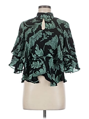 Cinq à Sept 3/4 Sleeve Silk Top (view 1)