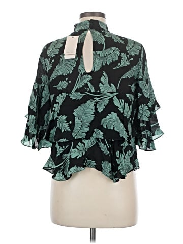 Cinq à Sept 3/4 Sleeve Silk Top (view 2)