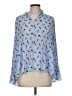 Ann Taylor Factory 100% Polyester Polka Dots Blue 3/4 Sleeve Blouse Size M (petite) - photo 1