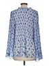 Ann Taylor Factory 100% Polyester Polka Dots Blue 3/4 Sleeve Blouse Size M (petite) - photo 2