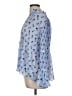 Ann Taylor Factory 100% Polyester Polka Dots Blue 3/4 Sleeve Blouse Size M (petite) - photo 5