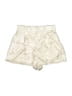 Zara Metallic Ivory Shorts Size S - photo 1