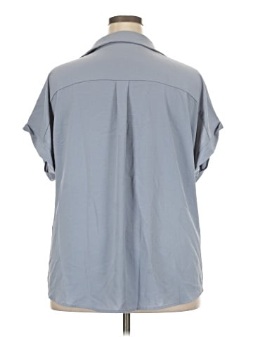 Shein Curve Short Sleeve Blouse (view 2)