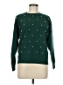 Simplee Stars Green Pullover Sweater Size M - photo 1