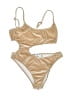 Public Desire Metallic Tan One Piece Swimsuit Size 6 - photo 1