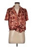 Eclair 100% Polyester Brown Short Sleeve Blouse Size M - photo 1