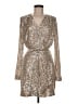 Ramy Brook Metallic Gold Silver Cocktail Dress Size 6 - photo 1