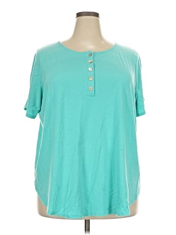 Zenana Short Sleeve Henley (view 1)