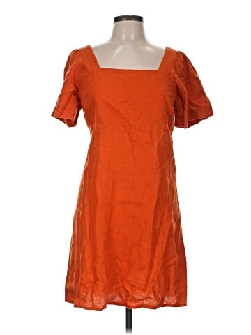 Madewell Square-Neck Mini Dress in 100% Linen (view 1)