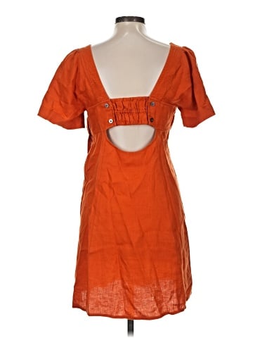 Madewell Square-Neck Mini Dress in 100% Linen (view 2)