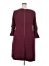 Taylor Solid Burgundy Casual Dress Size 18 - photo 2