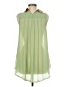 Esley 100% Polyester Color Block Green Sleeveless Blouse Size M - photo 2