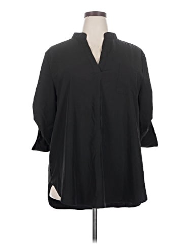 Shein Curve 3/4 Sleeve Blouse (view 1)