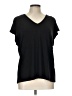 Halogen Black Short Sleeve Top Size L - photo 1