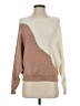 Mi ami Color Block Tan Pullover Sweater Size S - photo 1