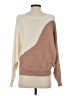 Mi ami Color Block Tan Pullover Sweater Size S - photo 2