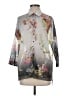 3J Workshop Floral Gray 3/4 Sleeve Blouse Size S - photo 1