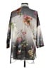 3J Workshop Floral Gray 3/4 Sleeve Blouse Size S - photo 2