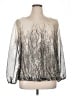Roz & Ali 100% Polyester Silver Long Sleeve Blouse Size 14 - photo 1