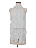 BCBGeneration Gray Sleeveless Button-Down Shirt Size S - photo 1
