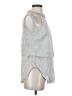 BCBGeneration Gray Sleeveless Button-Down Shirt Size S - photo 4