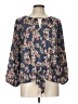 West Kei 100% Polyester Blue 3/4 Sleeve Blouse Size L - photo 1