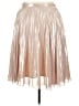 Topshop Metallic Solid Metallic Silver Formal Skirt Size 12 - photo 2