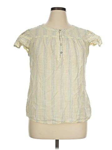 dip Short Sleeve Blouse (view 1)