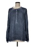 Tommy Hilfiger 100% Rayon Blue Long Sleeve Blouse Size M - photo 1