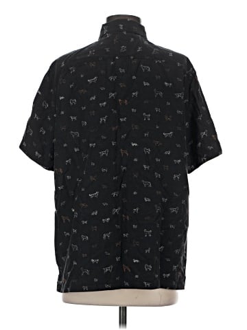 Tori Richard Short Sleeve Silk Top (view 2)