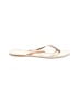 J.Crew 100% Leather Ivory Flip Flops Size 7 - photo 1