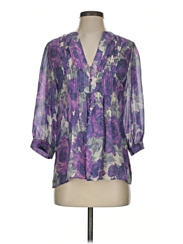 Joie 3/4 Sleeve Silk Top (view 1)
